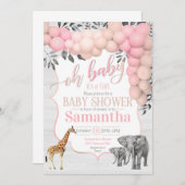 Einladung von "Soft & Sweet Zoo Animal Baby Shower (Vorne/Hinten)