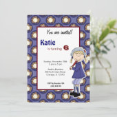 Einladung von Softball Birthday (Stehend Vorderseite)