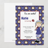 Einladung von Softball Birthday (Vorne/Hinten)