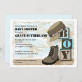 Einladung von Soltary Boy Baby Shower (Vorne/Hinten)