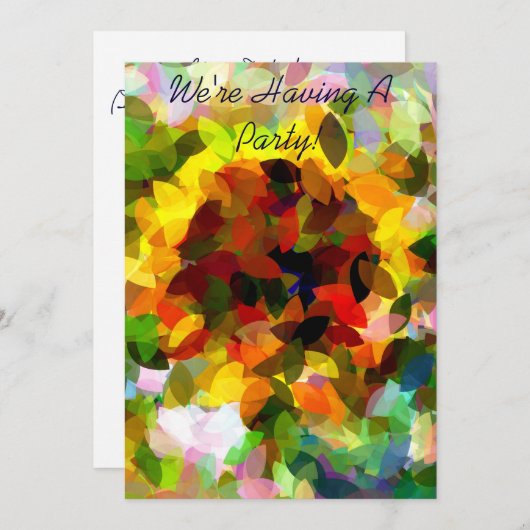 EINLADUNG VON SONNENBLUMEN (Vorne/Hinten)