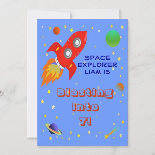 Einladung von Space Explorer-12x18 (Vorderseite)