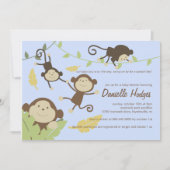 Einladung von spielerischen Affen (Vorderseite)