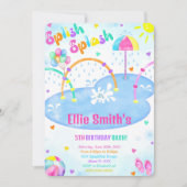 Einladung von Splash Pad zum Geburtstag (Vorderseite)