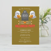 Einladung von Spooky Office-Halloween-Party (Stehend Vorderseite)