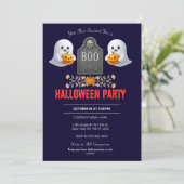 Einladung von Spooky Office-Halloween-Party (Stehend Vorderseite)