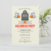 Einladung von Spooky Office-Halloween-Party (Stehend Vorderseite)