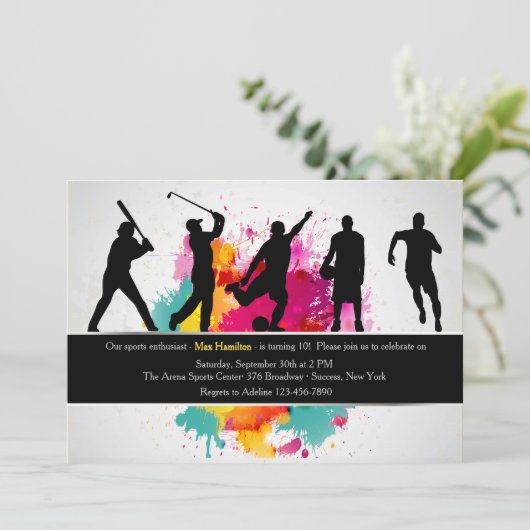 Einladung von Sportsman (Stehend Vorderseite)