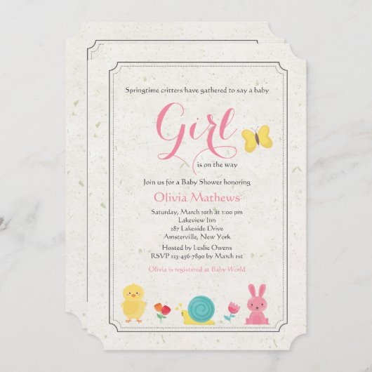 Einladung von Spring Critters (Vorne/Hinten)