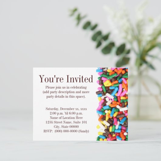 Einladung von Sprinklen (Stehend Vorderseite)