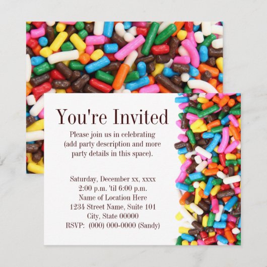 Einladung von Sprinklen (Vorne/Hinten)