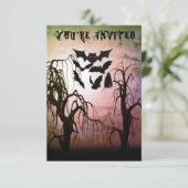 Einladung von Spuk Waldjungen Halloween-Party (Stehend Vorderseite)