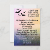 Einladung von Spuk Waldjungen Halloween-Party (Rückseite)