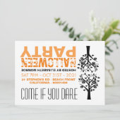 Einladung von Spuk Waldspiegeln Halloween-Party (Stehend Vorderseite)