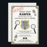 Einladung von Spy Kindergeburtstag - Schwarz-Gelb<br><div class="desc">Freuen Sie sich auf ein phantastisches Spionage-Kindergeburtstag-Party. Diese Geheimeinladung wäre ein Hit!</div>