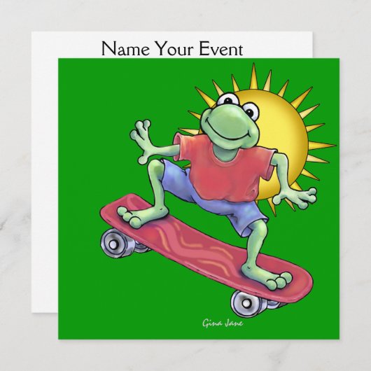 Einladung von SRF zu Skateboarding Froggy (Vorne/Hinten)