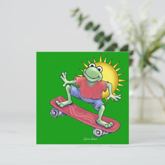 Einladung von SRF zu Skateboarding Froggy (Stehend Vorderseite)