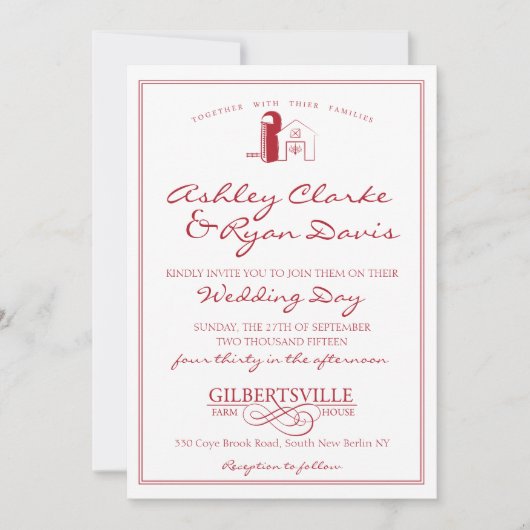 Einladung von Stall Wedding (Vorderseite)