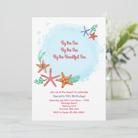 Einladung von Star Fish (Stehend Vorderseite)