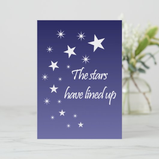 Einladung von Star Wedding (Stehend Vorderseite)