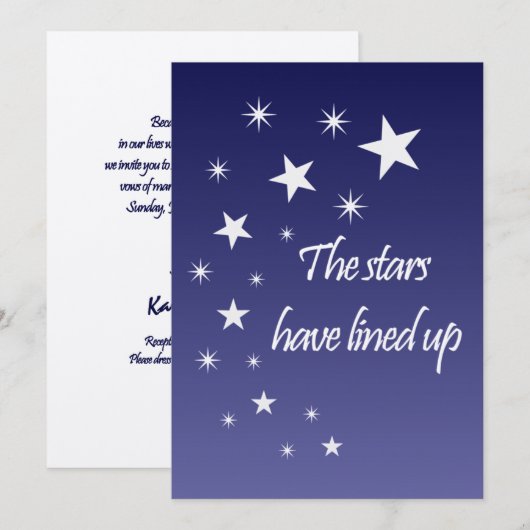 Einladung von Star Wedding (Vorne/Hinten)