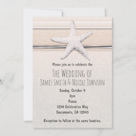 Einladung von Starfish Creamy White Beach Hochzeit