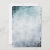 Einladung von Steampunk Aquamarin Heart Wedding (Rückseite)