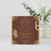 Einladung von Steampunk Square (Stehend Vorderseite)