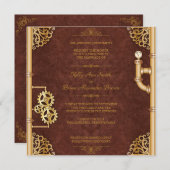 Einladung von Steampunk Square (Vorne/Hinten)