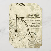 Einladung von Steampunk Viktorianisch Bicycle Wedd (Vorne/Hinten)