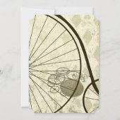 Einladung von Steampunk Viktorianisch Bicycle Wedd (Rückseite)