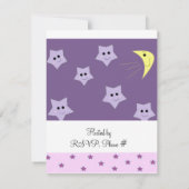 Einladung von Sternen und Mond-Babydusche (Rückseite)