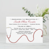 Einladung von Stethoscope Medical School Abschluss (Stehend Vorderseite)