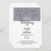 Einladung von Stone Rose Hochzeit (Vorne/Hinten)