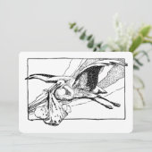 Einladung von Storch und Baby (Stehend Vorderseite)