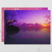 Einladung von Strand und Glitzer (Vorne/Hinten)