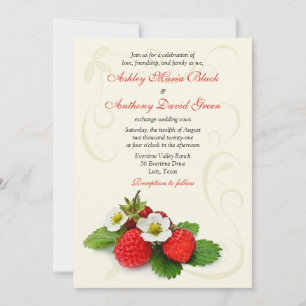 Einladung von Strawberry Floral Wedding