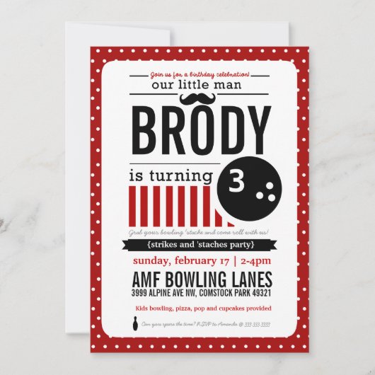 Einladung von Strikes und Staches (Vorderseite)