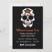 Einladung von Sugar Skull-Halloween-Partys (Vorderseite)