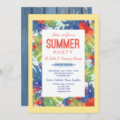 Einladung von Summer Party Foliage (Vorne/Hinten)
