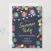 Einladung von Summer Party Lampions (Vorderseite)