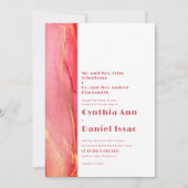Einladung von Summery Pink Blue Wedding (Vorderseite)