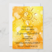 Einladung von Sun Sketch Gender neutrale Vorlage (Vorderseite)