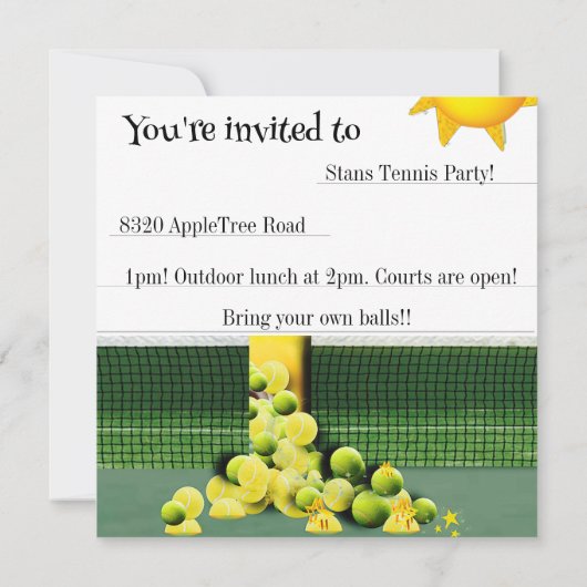 EINLADUNG VON SUNSHINE MATCH (Rückseite)