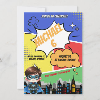 Einladung von Superheldin Birthday