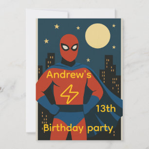 Einladung von Superheldin Birthday