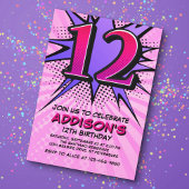 Einladung von Superhero Girl zum 12. Geburtstag