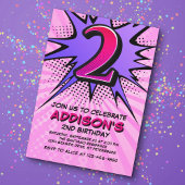 Einladung von Superhero Girl zum 2. Geburtstag