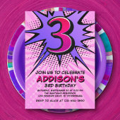 Einladung von Superhero Girl zum 3. Geburtstag