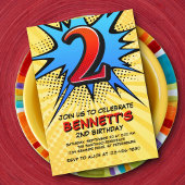 Einladung von Superhero zum 2. Geburtstag